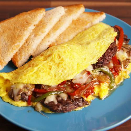 Philly Cheesesteak Omelette